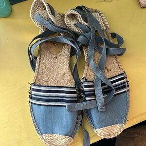 Blue Espadrille Sandals